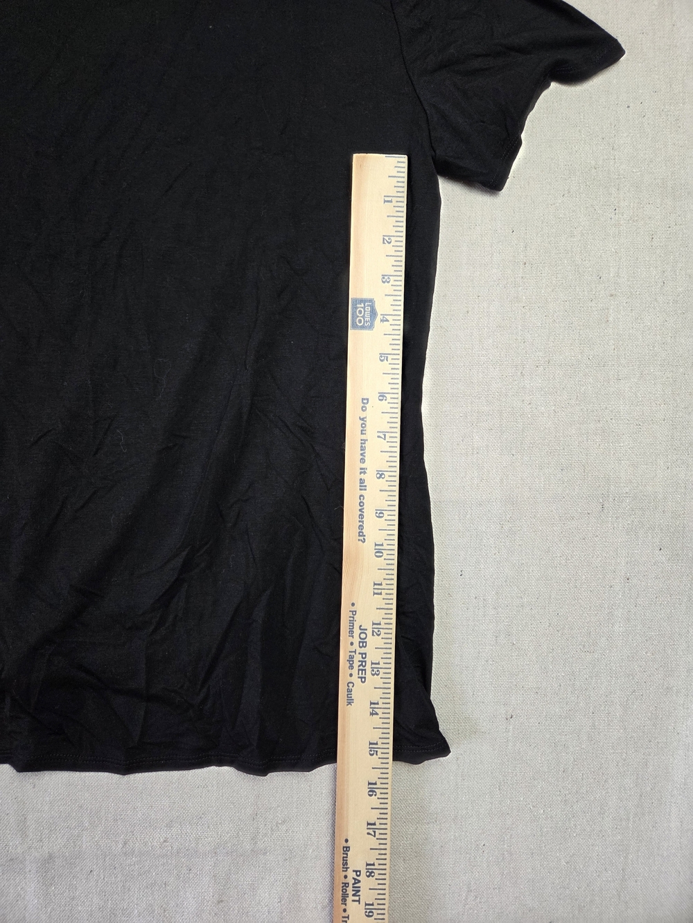 Women’s Black V-Neck Side Tie Tee - Picture 9 of 10